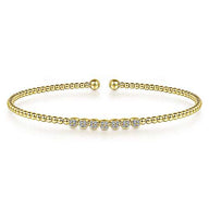 Diamond Beaded Open Bangle