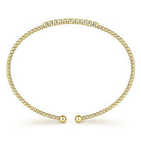 Diamond Beaded Open Bangle