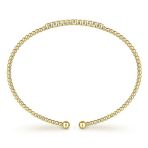 Diamond Beaded Open Bangle