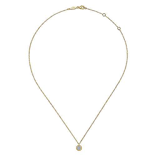 Octagonal Pave Pendant Necklace