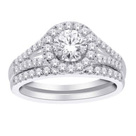 1 tw carat Round Brilliant Cut Diamond Engagement Ring Set