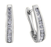 Diamond U Shaped Earrings