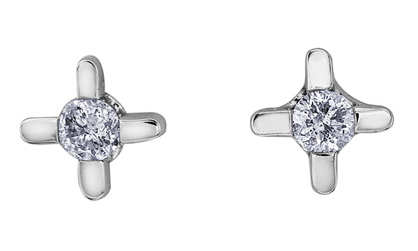 Star Set Diamond Stud Earrings