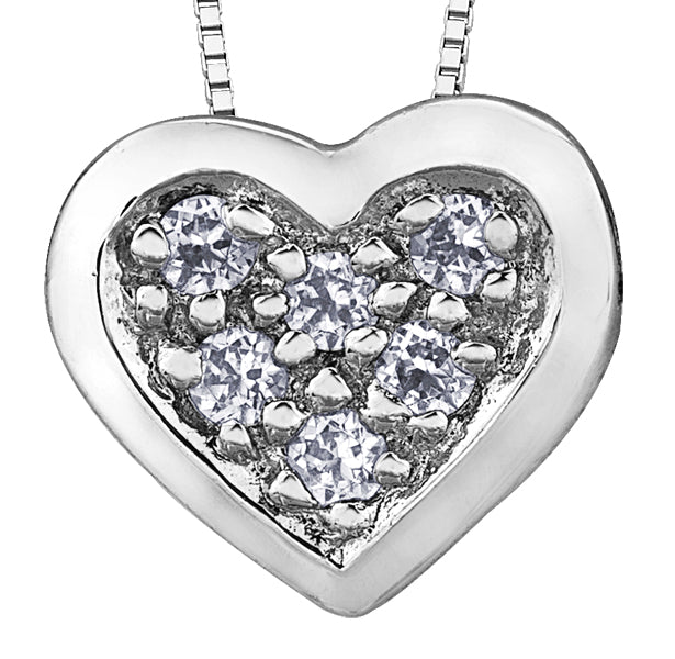 Diamond Filled Lil' Heart Necklace
