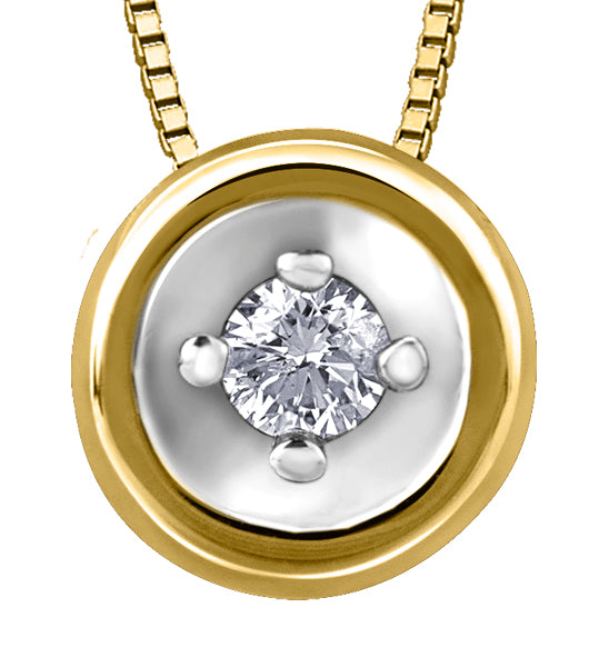 Diamond Circle Pendant Necklace