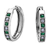 Emerald And Diamond Hoop Earrings