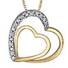 Diamond Double Heart Necklace