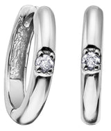 Small Diamond Hoop Earrings