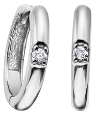 Small Diamond Hoop Earrings