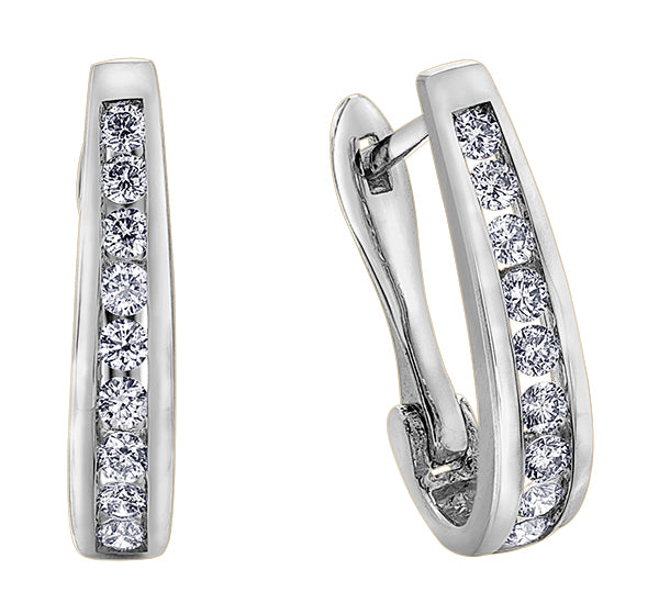 Diamond U Shaped Earrings