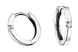 Small Diamond Hoop Earrings