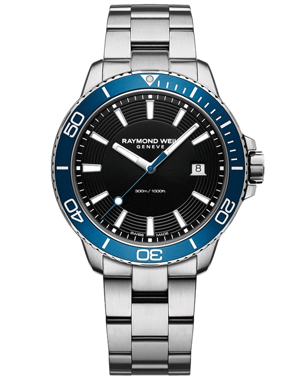 Men's Steel Blue Diver Quartz Raymond Weil Watch