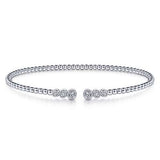 Diamond Beaded Open Bangle
