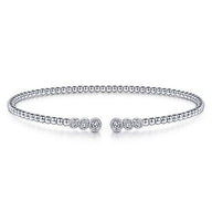 Diamond Beaded Open Bangle