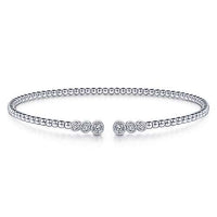 Diamond Beaded Open Bangle