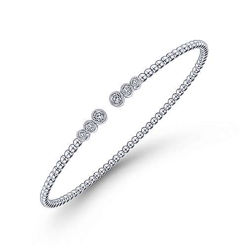 14K White Gold Fashion Bangle