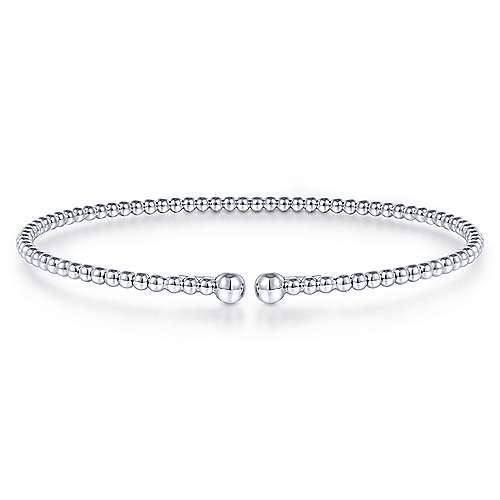 14K White Gold Fashion Bangle