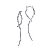 Sculpted Diamond Drop Earrings