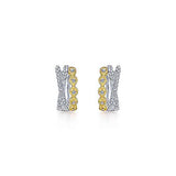 Criss Cross Huggie Earrings