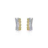 Criss Cross Huggie Earrings