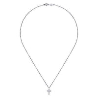 Openwork Diamond Cross Necklace