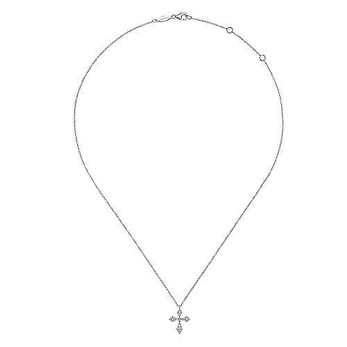 Pointed Diamond Cross Necklace