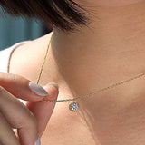 Octagonal Pave Pendant Necklace