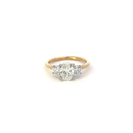 Three Stone Oval Diamond Ring