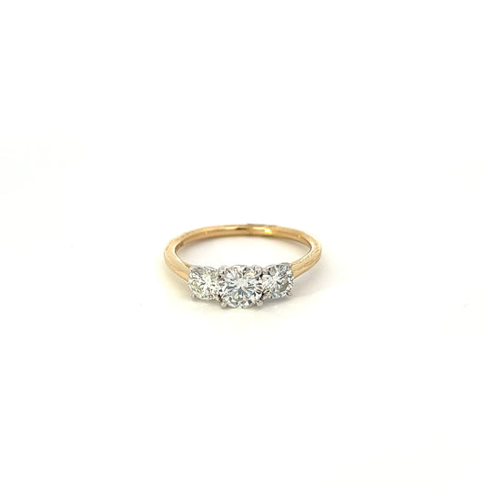 Three Stone Round Diamond Ring