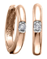 Small Diamond Hoop Earrings