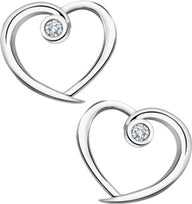 Heart Shape Diamond Earrings