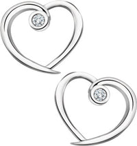 Heart Shape Diamond Earrings