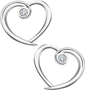 Heart Shape Diamond Earrings