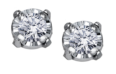 White Gold Diamond Stud Earrings