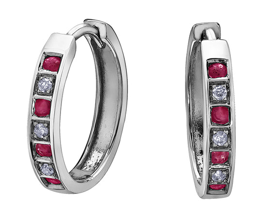 Ruby and Diamond Earrings