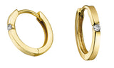 Small Diamond Hoop Earrings