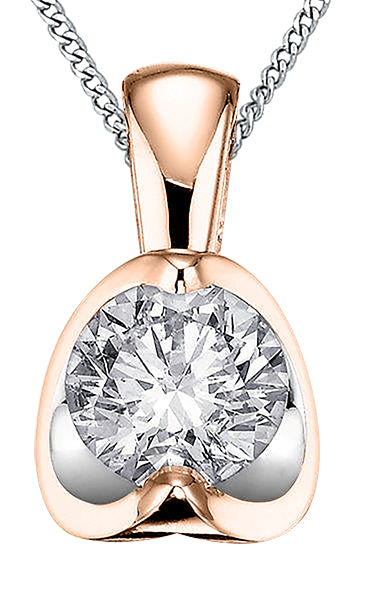 Rose Gold Diamond Pendant Necklace