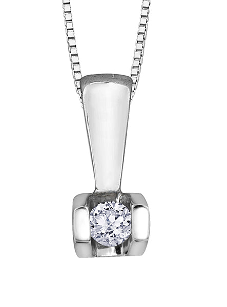 Diamond White Gold Pendant Necklace