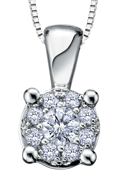Diamond White Gold Pendant Necklace