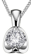 White Gold Diamond Pendant Necklace